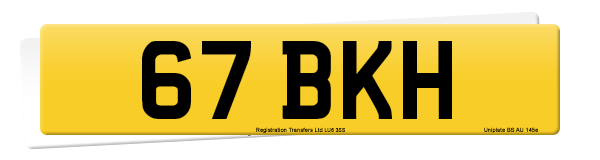 Registration number 67 BKH